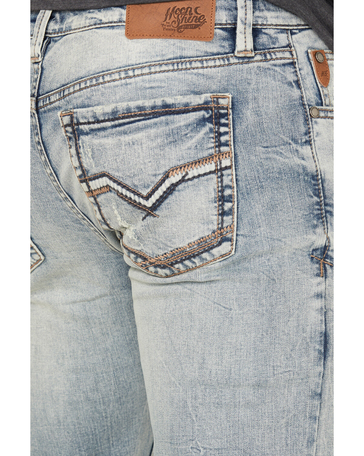 Image #4 - Moonshine Spirit Men's Sutton Light Wash Slim Stretch Denim Jeans, Light Wash, hi-res