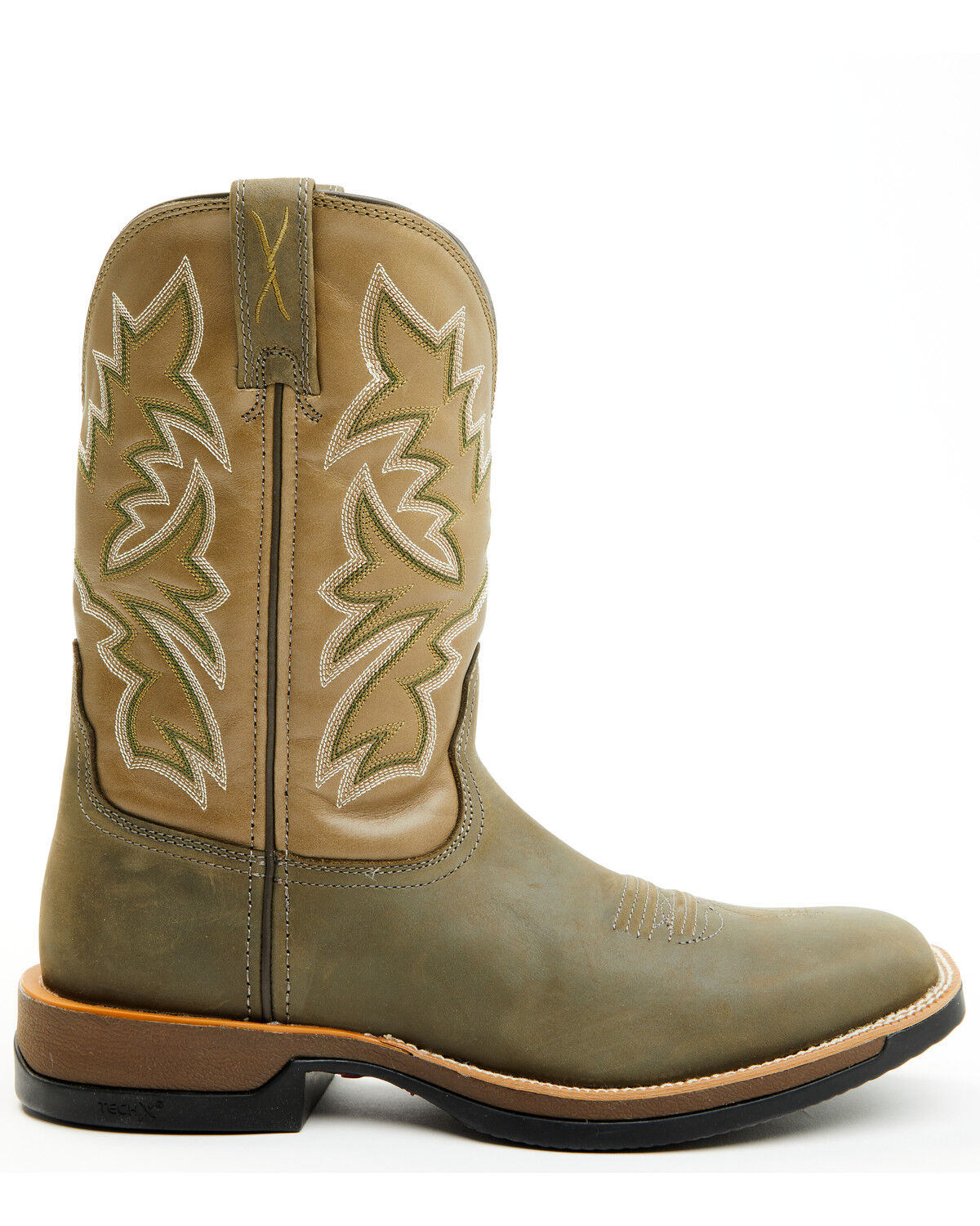 Image #2 - Twisted X Men's 11" Tech X™ Performance Western Boots - Broad Square Toe, Dark Green, hi-res
