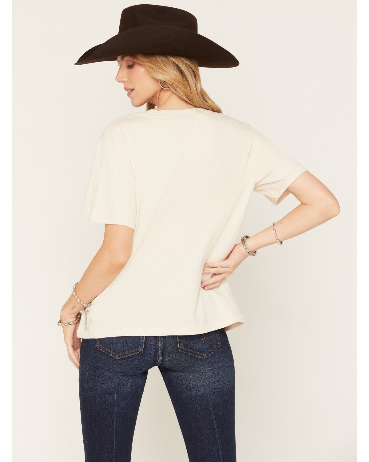 Image #4 - Shyanne Women's Horse with Rhinestone Sun Short Sleeve Graphic Boyfriend Tee, Natural, hi-res