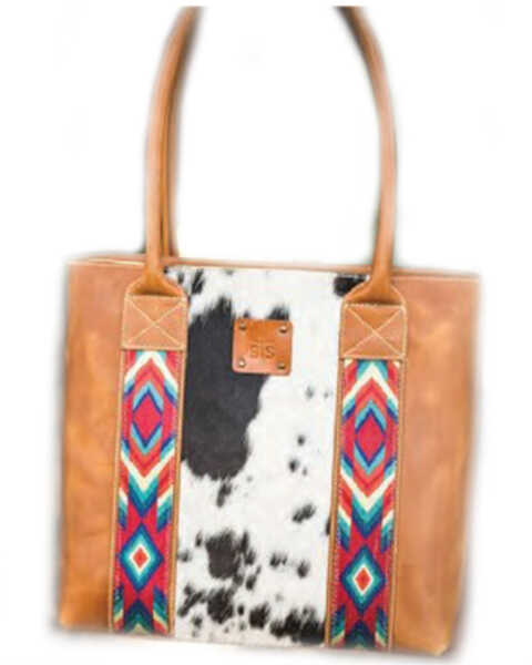 Image #1 - STS Ranchwear by Carroll Women's Cowhide Basic Bliss Tote, Brown, hi-res