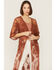 Image #2 - Shyanne Women's Rust Lace Tassel Kimono, Rust Copper, hi-res