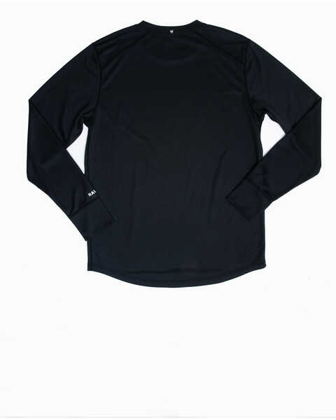 Hawx Men's Black Mid-Weight Base Layer Thermal Long Sleeve Work Shirt - Tall , Black, hi-res