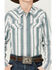 Image #3 - Cody James Boys' Dobby Stripe Long Sleeve Western Shirt, Cream, hi-res