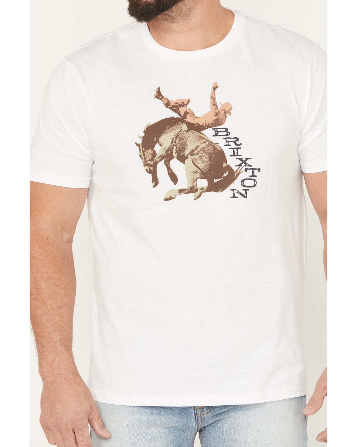 Image #3 - Brixton Men's Rowdy Tailored Short Sleeve Graphic T-Shirt, White, hi-res
