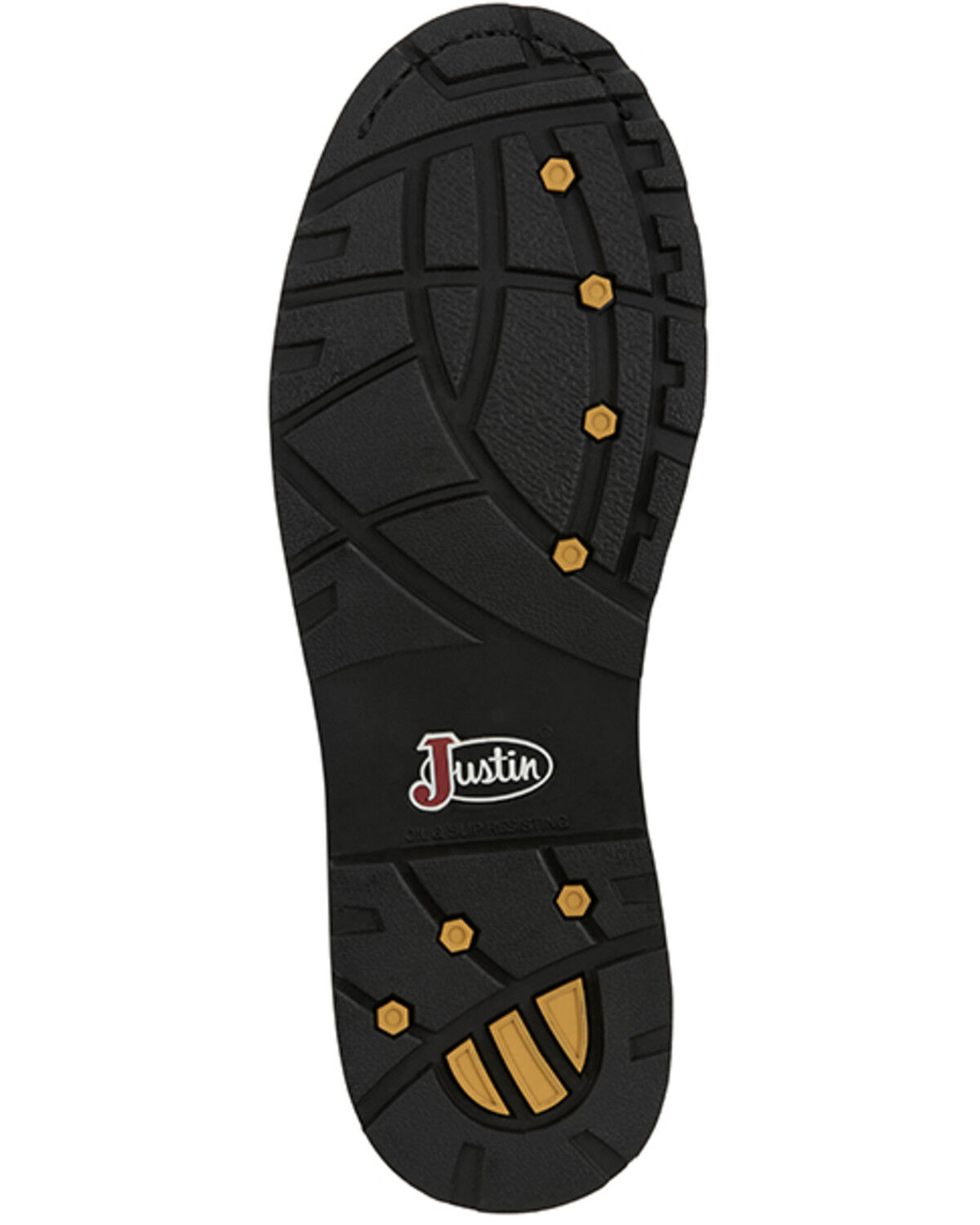 Image #7 - Justin Men's Dayworker Lace-Up Work Boots - Steel Toe, Black, hi-res
