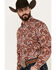 Image #2 - Cinch Men's Paisley Print Long Sleeve Button Down Western Shirt, White, hi-res