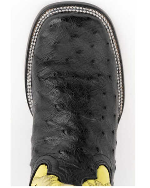 Image #5 - Ferrini Women's Exotic Full Quill Ostrich Western Boots - Broad Square Toe, Black, hi-res