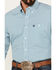 Image #3 - George Strait by Wrangler Men's Plaid Print Long Sleeve Button-Down Western Shirt - Big, Aqua, hi-res