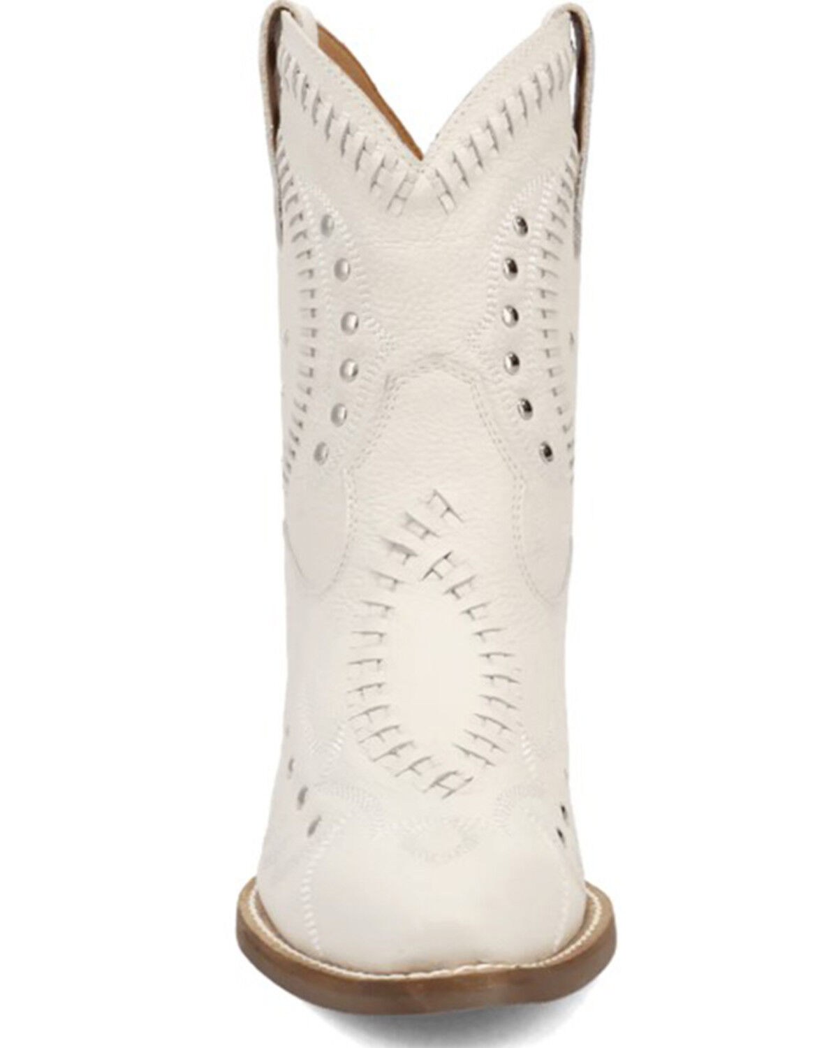 Image #4 - Dingo Women's Precious Western Booties - Snip Toe, White, hi-res