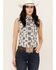 Image #1 - Cowgirl Hardware Women's Southwestern Print Sleeveless Snap Western Shirt, White, hi-res