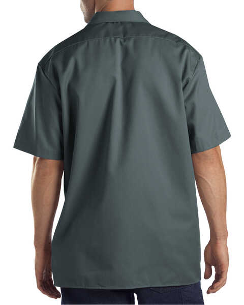 Image #2 - Dickies Men's Short Sleeve Twill Work Shirt - Big & Tall-Folded, Green, hi-res