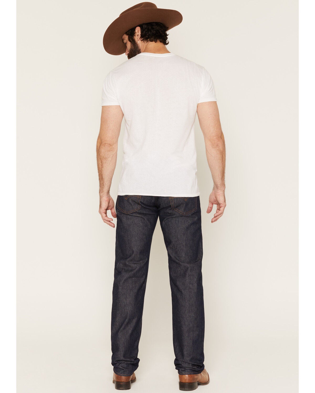 Image #3 - Levi's Men's 501 Original Shrink-to-Fit Regular Straight Leg Jeans, Indigo, hi-res