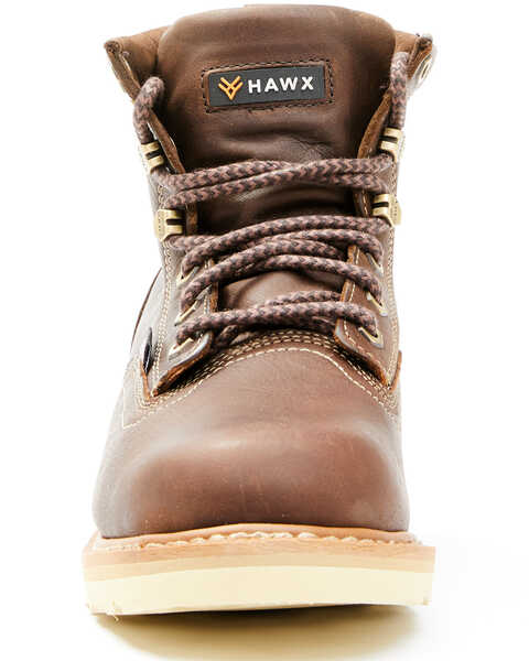 Image #4 - Hawx Men's USA Wedge Work Boots - Soft Toe, Brown, hi-res