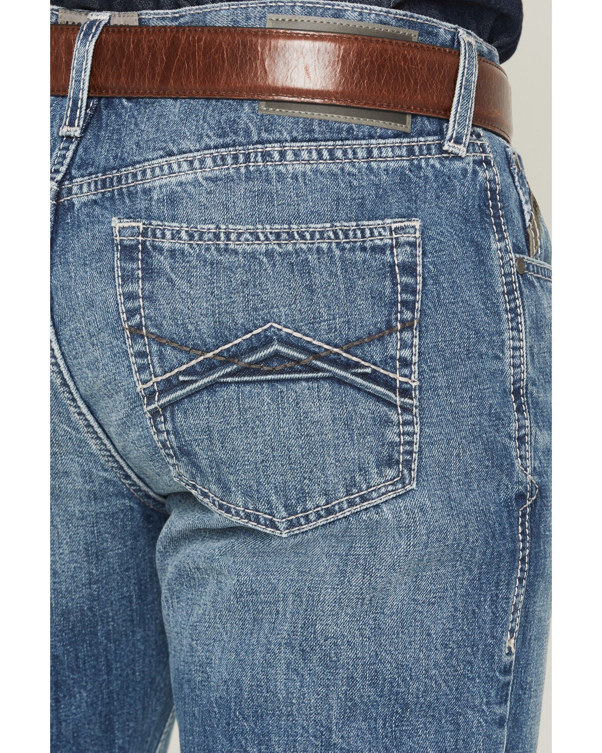 Image #4 - Ariat Men's M4 Kaden Butler Medium Wash Relaxed Straight Denim Jeans - Big, Medium Wash, hi-res