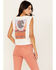 Image #1 - Wrangler Women's Sleeveless Space Crop Back Graphic Tee, White, hi-res