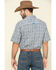 Image #2 - Tuf Cooper Men's Competition White Stretch Paisley Print Short Sleeve Western Shirt , Blue, hi-res