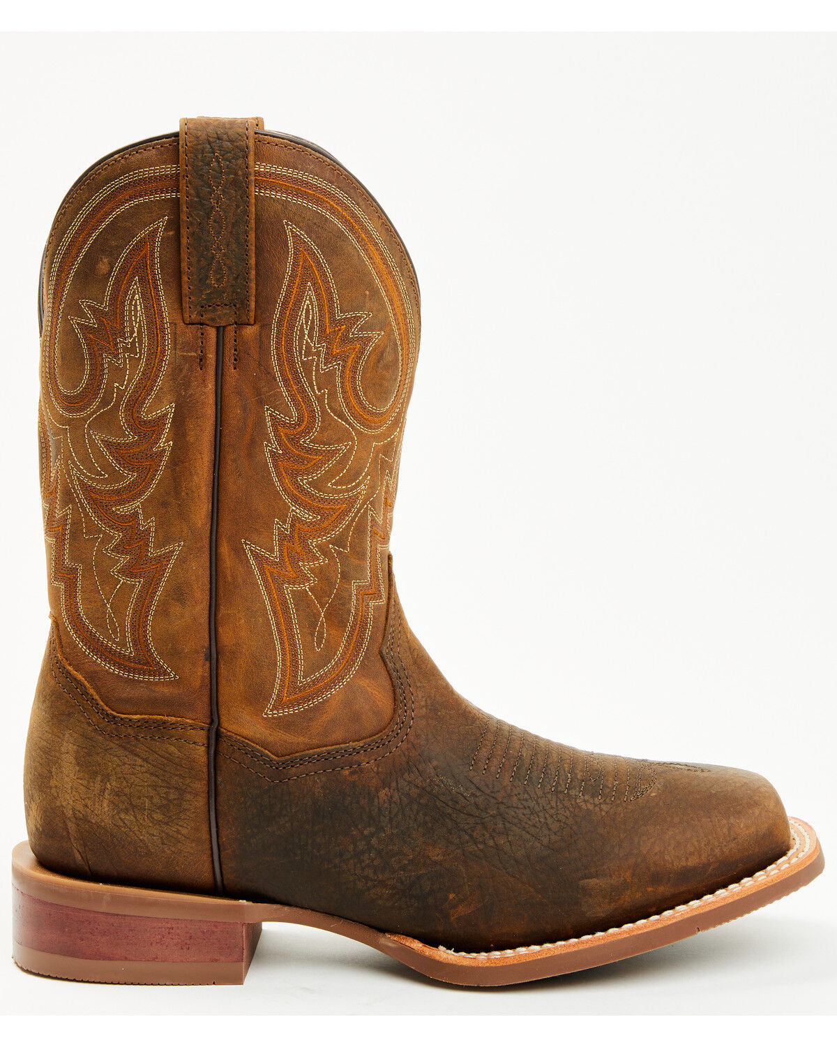 Image #2 - Dan Post Men's Brigston Western Boots - Broad Square Toe, Chocolate, hi-res