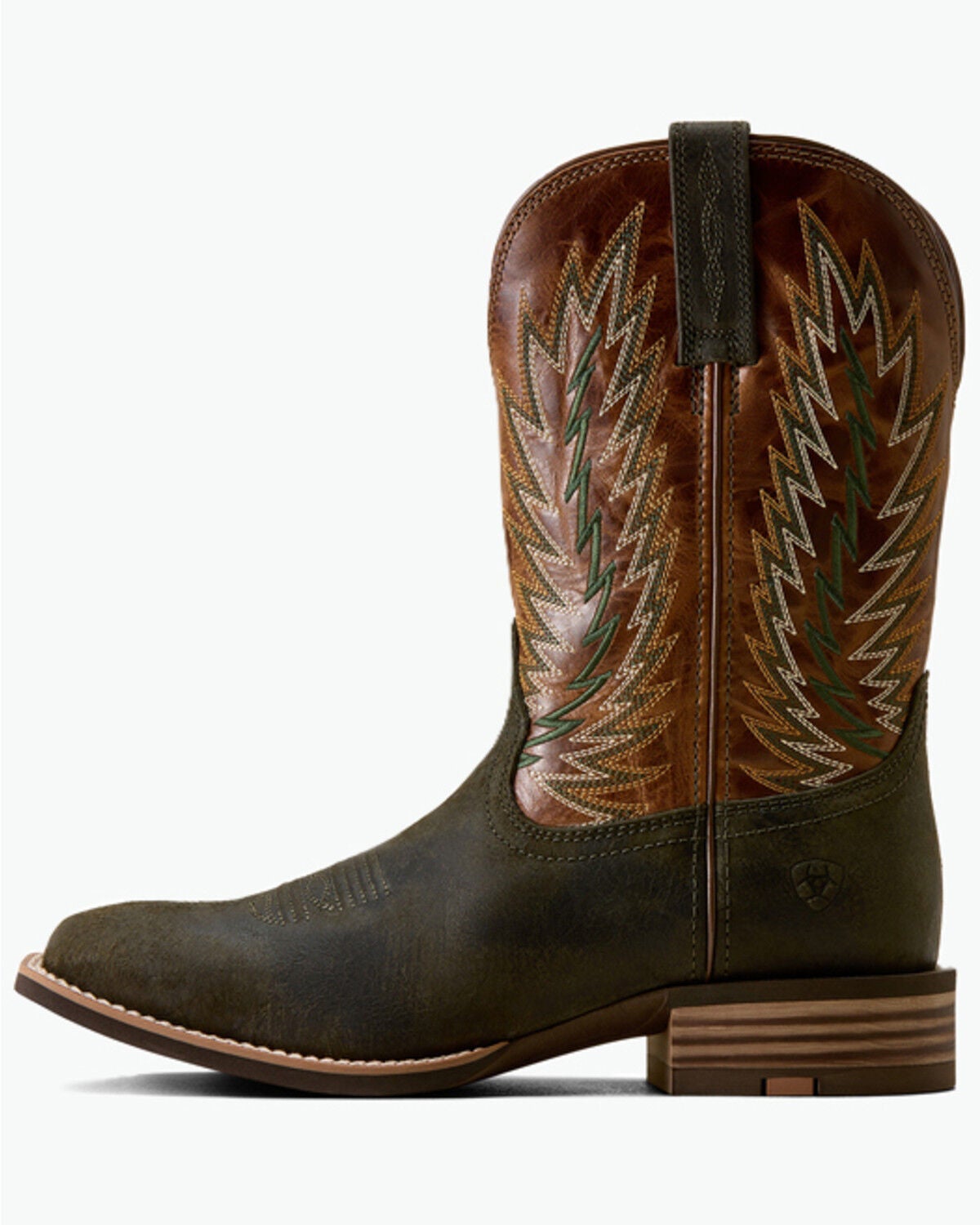 Image #2 - Ariat Men's Driggs Performance Western Boots - Broad Square Toe, Green, hi-res