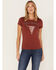 Image #1 - Idyllwind Women's Wild Spirit Graphic Trustie Tee, Brandy Brown, hi-res