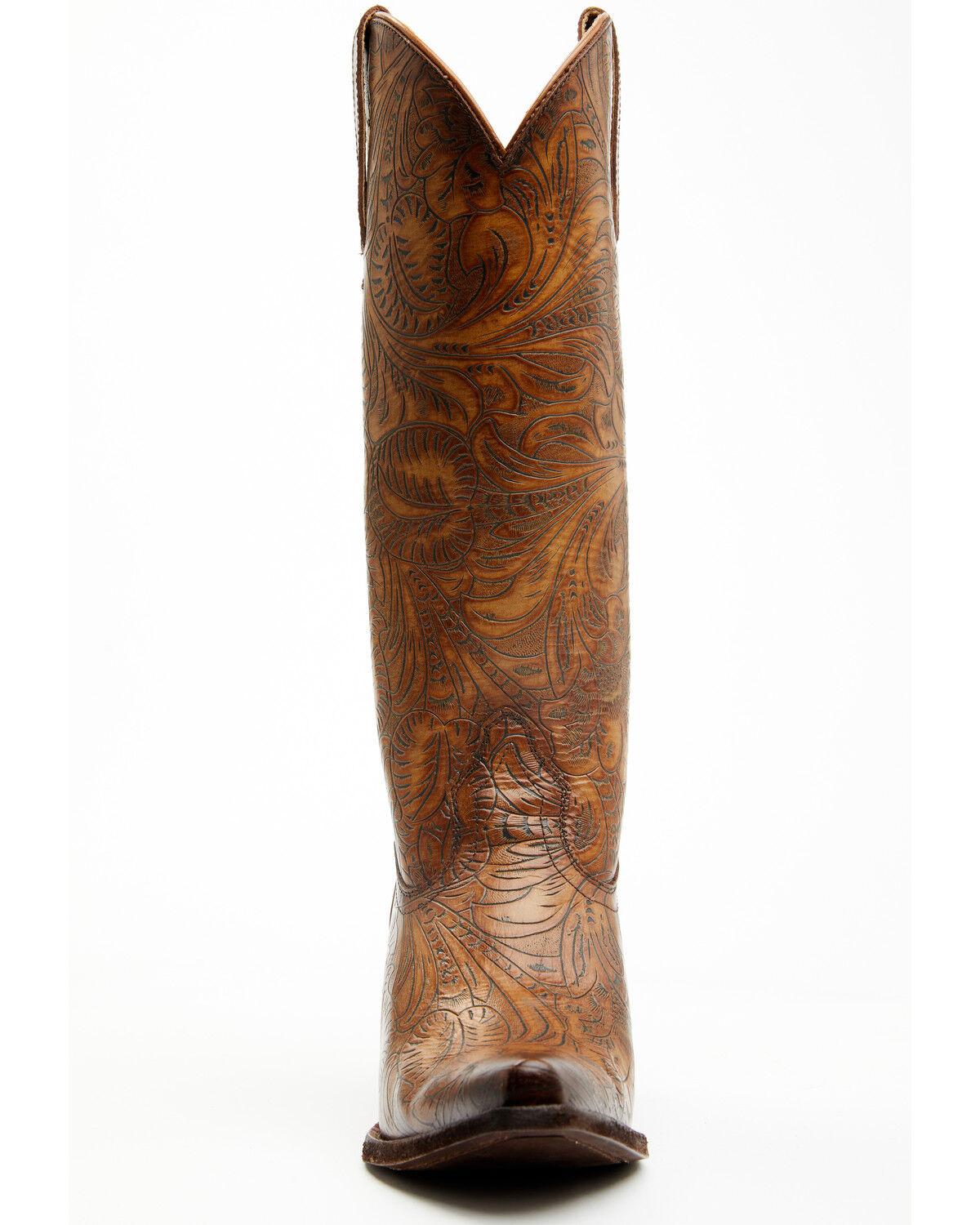Image #4 - Shyanne Women's Eden Tooled Tall Western Boots - Snip Toe, Brown, hi-res