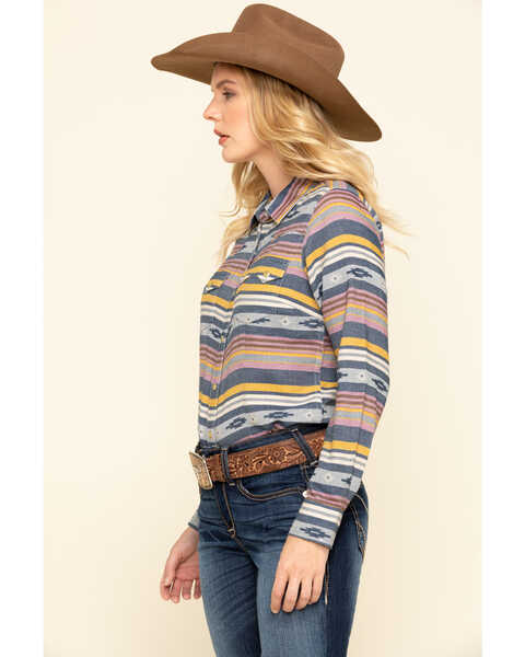 Image #3 - Ariat Women's R.E.A.L. Sunset Beauty Long Sleeve Western Shirt, Blue, hi-res