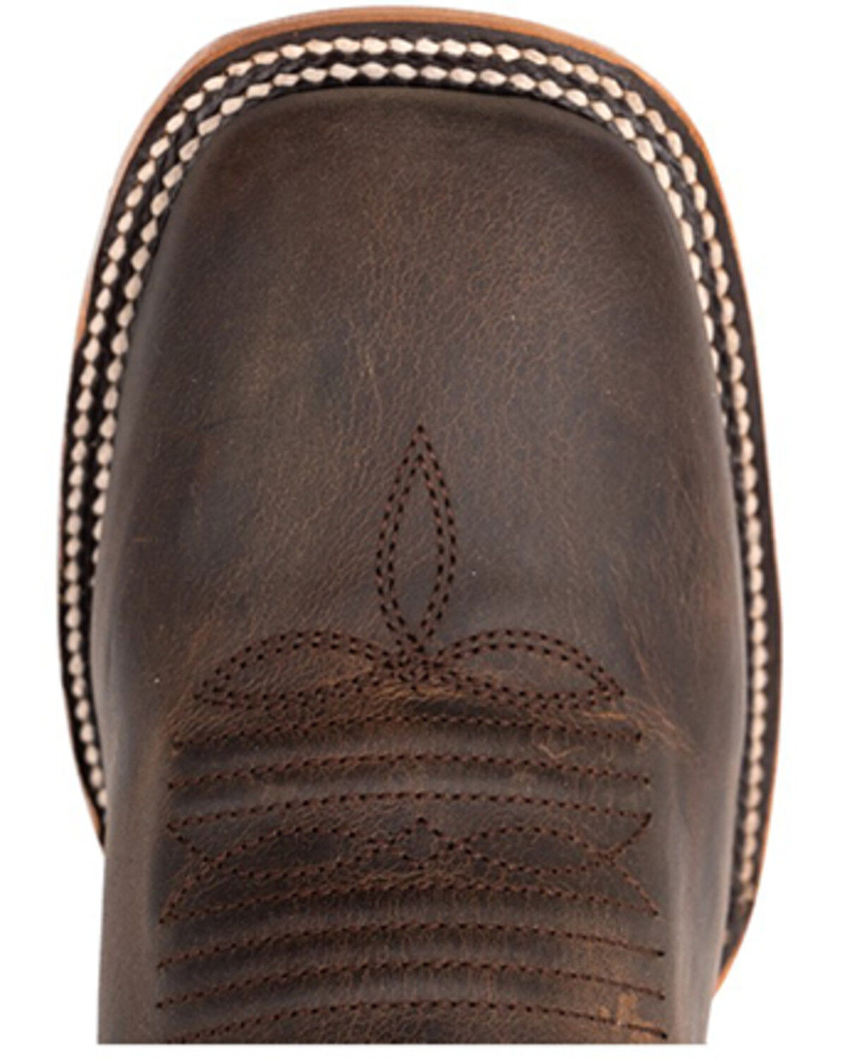 Image #5 - Ferrini Men's Patriot Western Boots - Broad Square Toe, Chocolate, hi-res