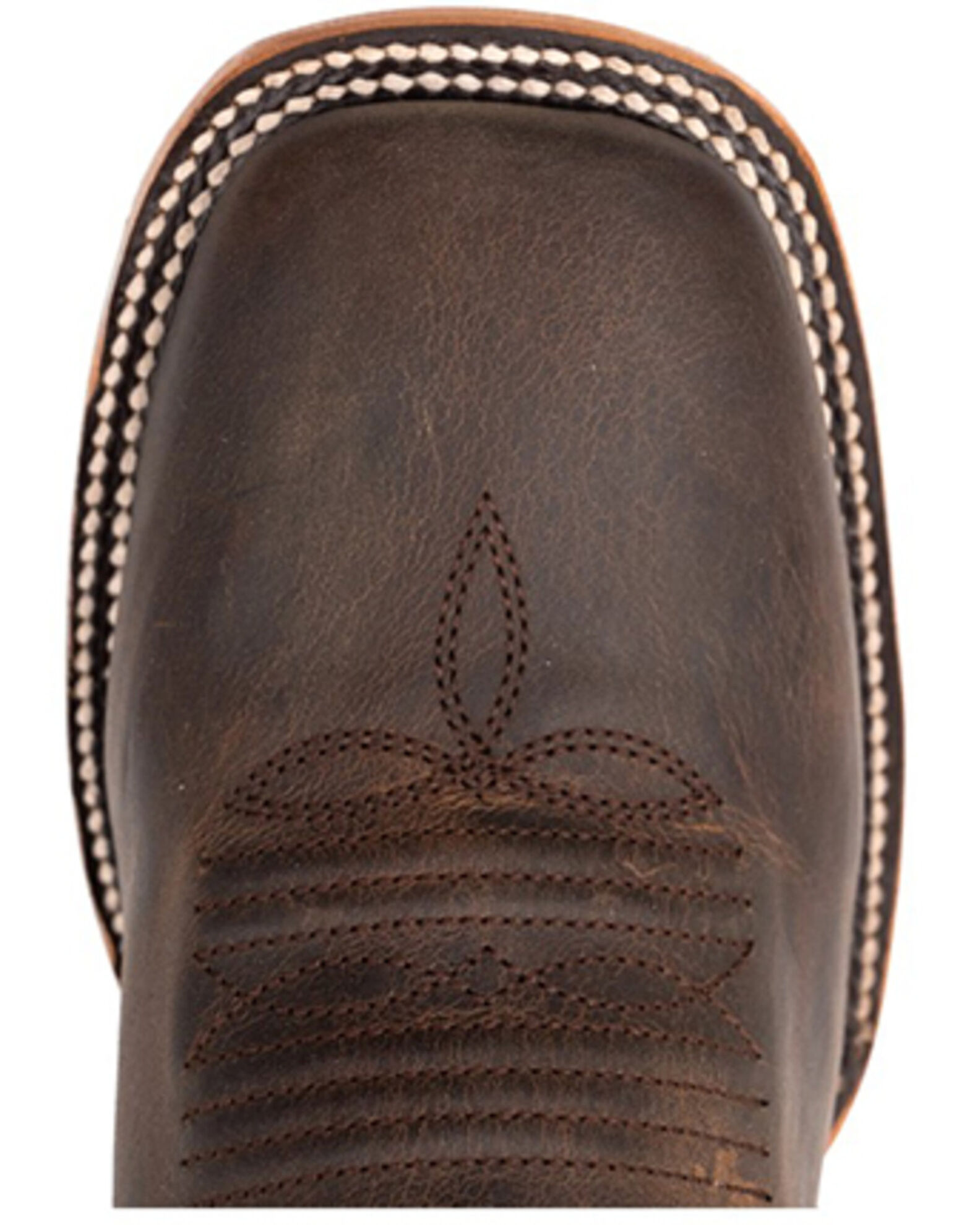 Image #5 - Ferrini Men's Patriot Western Boots - Broad Square Toe, Chocolate, hi-res