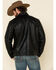 Cody James Men's Black Backwoods Distressed Faux Leather Moto Jacket - Tall , Black, hi-res