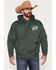 Image #2 - Seager Men's Los Rios Midweight Graphic Hooded Sweatshirt, Green, hi-res