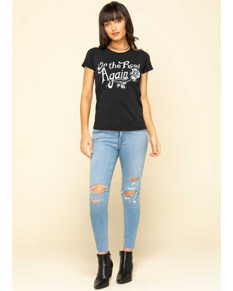 Image #6 - Bandit Brand Women's On The Road Again Graphic Short Sleeve Graphic Tee, Black, hi-res