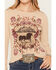 Image #3 - Shyanne Women's Horse Embroidered Long Sleeve Graphic Top, Khaki, hi-res