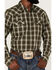 Image #3 - Cody James Men's Lost Trail Plaid Print Long Sleeve Snap Western Shirt, Olive, hi-res