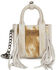 Image #3 - Wrangler Cowhide Mini Fringe Tote Keychain, Beige, hi-res
