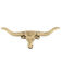 Cody James Men's Interchangeable Longhorn Belt Buckle, Silver, hi-res
