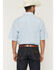 Image #4 - Wrangler Men's Classics Geo Print Short Sleeve Button-Down Western Shirt, Teal, hi-res