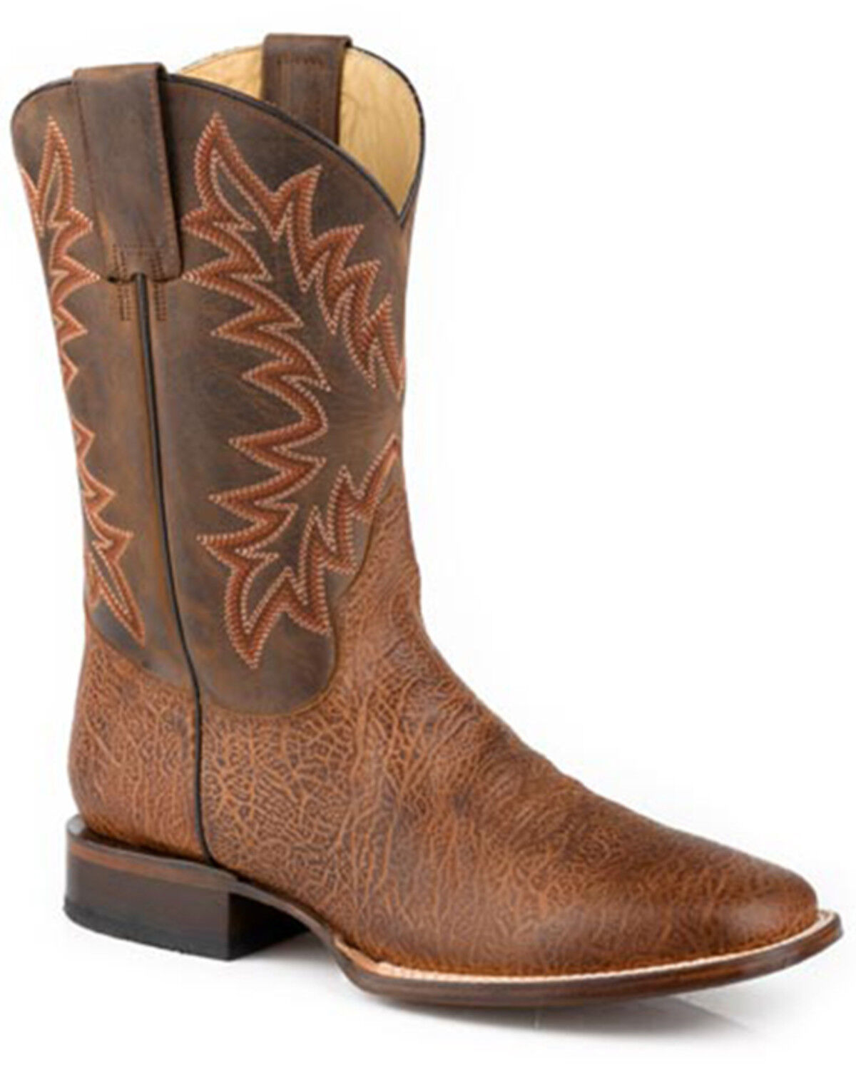 Image #1 - Stetson Men's Cole Western Boots - Broad Square Toe, Brown, hi-res