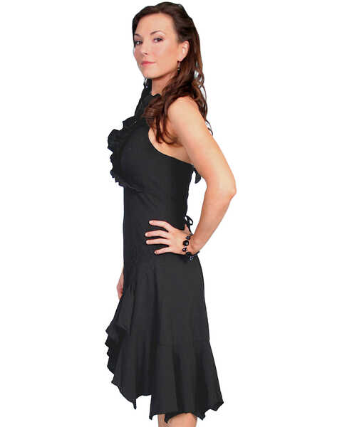 Image #2 - Scully Women's Peruvian Cotton Halter Dress, Black, hi-res