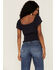 Image #4 - Patrons of Peace Women's Hyland Knit Top, Navy, hi-res