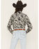 Image #4 - Cowgirl Hardware Women's Cowhide Print Long Sleeve Snap Stretch Western Shirt, Black, hi-res