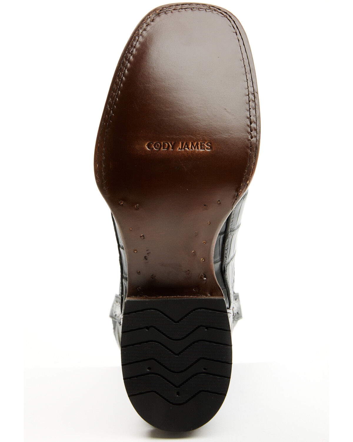 Image #7 - Cody James Men's Exotic Alligator Western Boots - Broad Square Toe, Black, hi-res