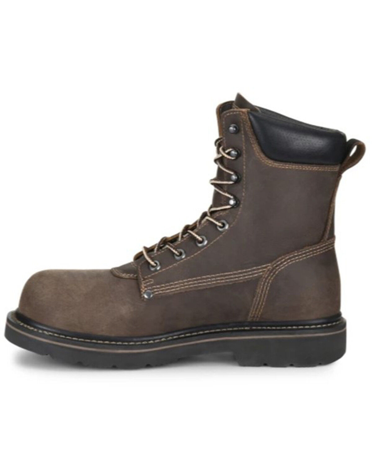 Image #2 - Carolina Men's 8" Shotcrete Lace-Up Work Boot - Soft Toe, Brown, hi-res