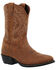 Image #1 - Durango Girls' Shyloh Western Boots - Round Toe, Brown, hi-res