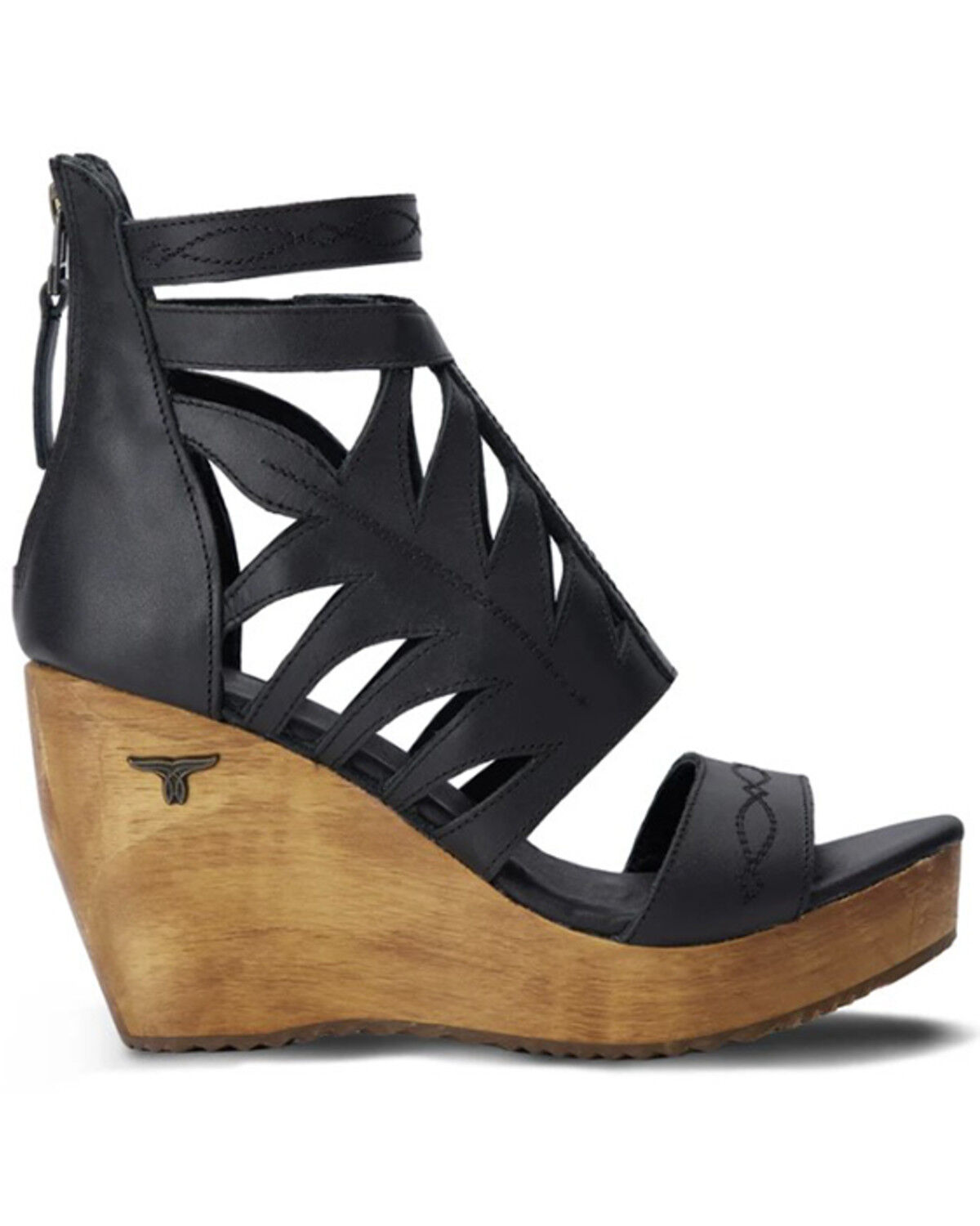 Image #2 - Lane Women's Becca Wedge Heels, Jet Black, hi-res