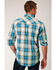 West Made Men's Tide Pool Dobby Plaid Long Sleeve Western Shirt, Blue, hi-res