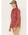 Image #2 - Ariat Women's Boot Barn Exclusive Fire Resistant Retro Boot Barn Exclusive Long Sleeve Button Down Work Shirt, Red, hi-res