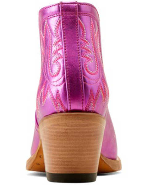 Image #3 - Ariat Women's Dixon Western Booties - Snip Toe, Pink, hi-res