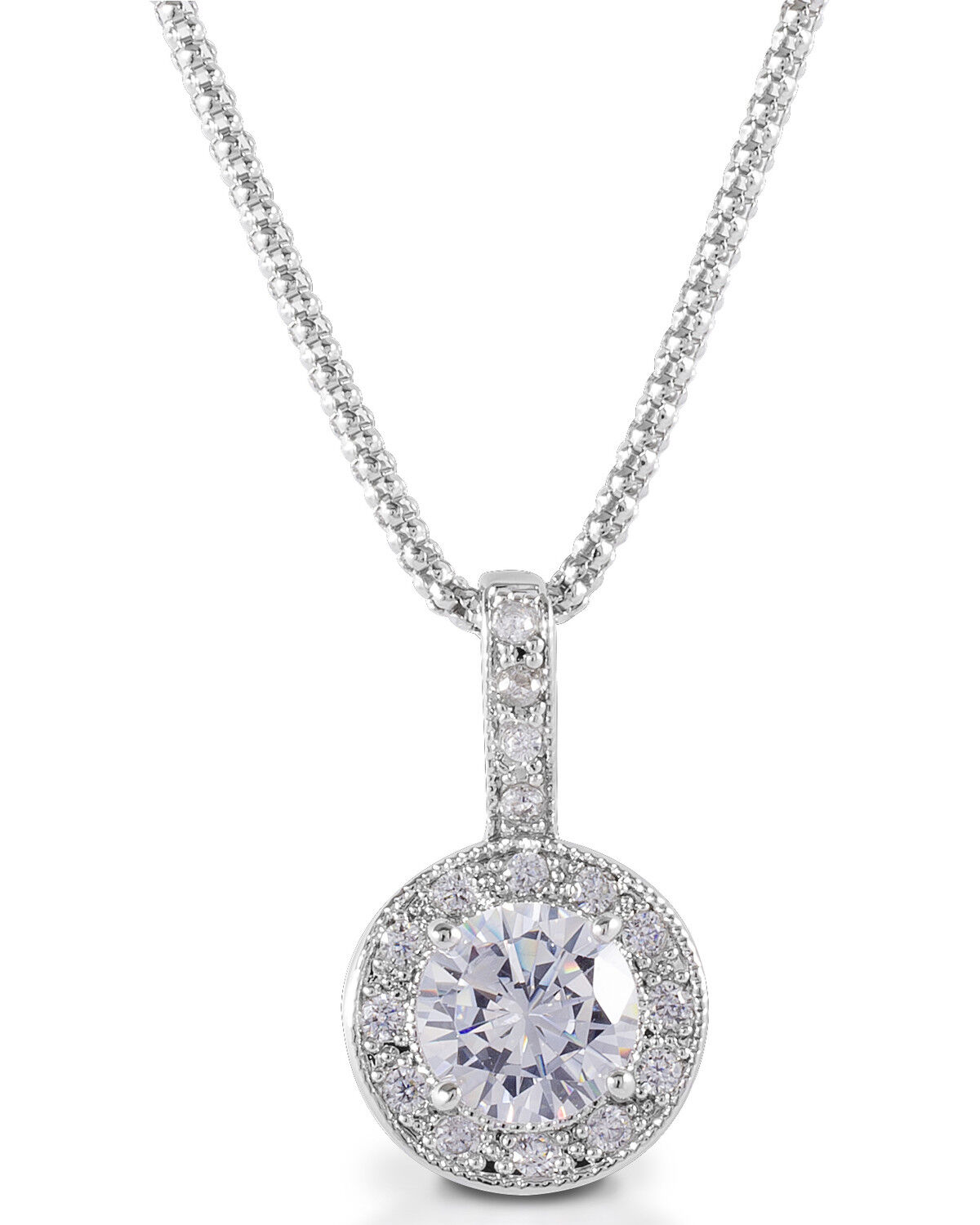 Image #1 - Kelly Herd Women's Bezel Set Drop Necklace, Silver, hi-res