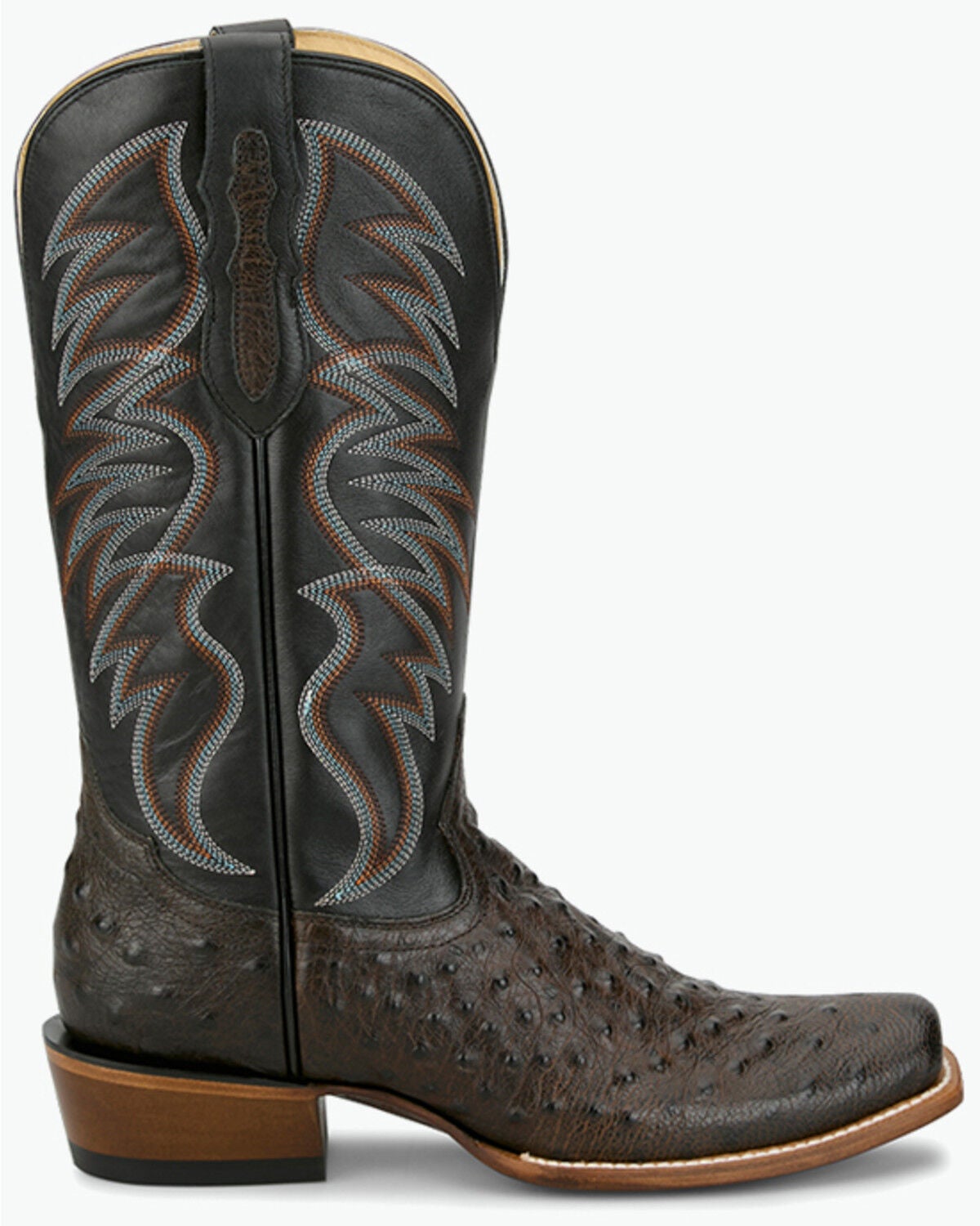 Image #2 - Tony Lama Men's Ranchero Tyler Exotic Ostrich Western Boots - Square Toe, Brown, hi-res