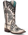 Image #1 - Corral Women's White Overlay Western Boots - Square Toe, Cream/black, hi-res