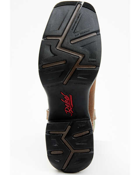 Image #7 - Durango Men's Rebel Western Performance Boots - Square Toe, Green, hi-res